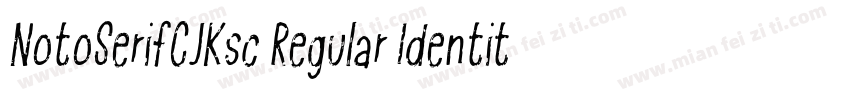 NotoSerifCJKsc Regular Identity H字体转换